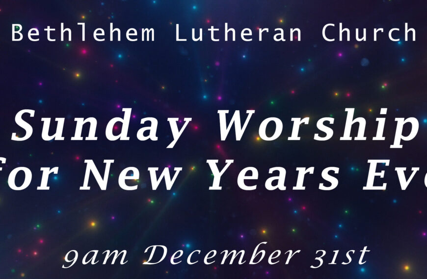 New Years Eve Sunday Service 12/31/23