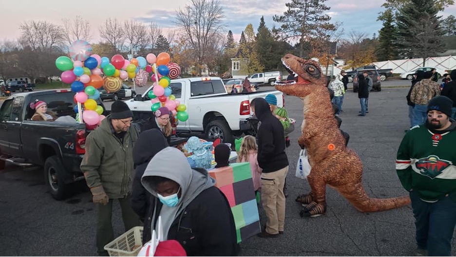 Image of church kids on Halloween.